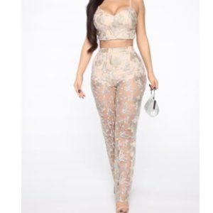 Fashion Nova Lace Pants set